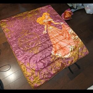 Preloved 90's Girls SLEEPING BAG Disney PRINCESS Aurora With Travel Bag